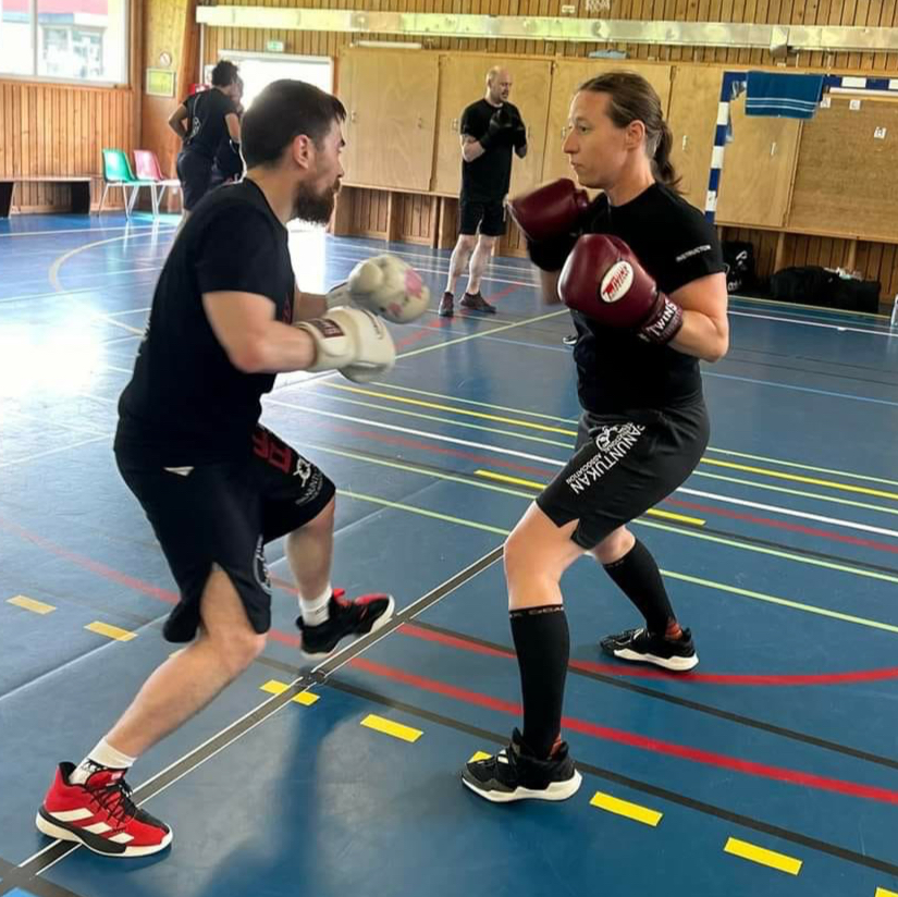 Sandra beim Training